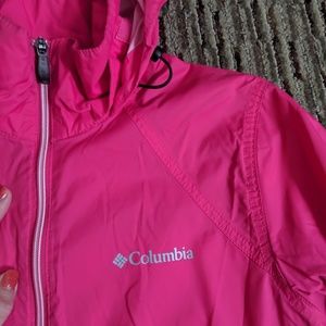 Columbia Hot Pink Light Rain Jacket